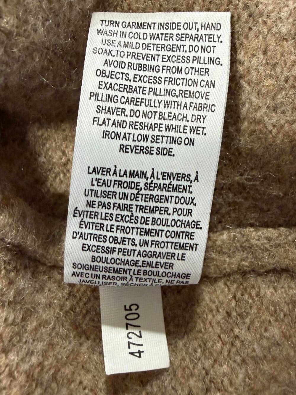 RW&CO Taupe Turtleneck Sweater with Braided Heart Motif - Picture 9 of 9